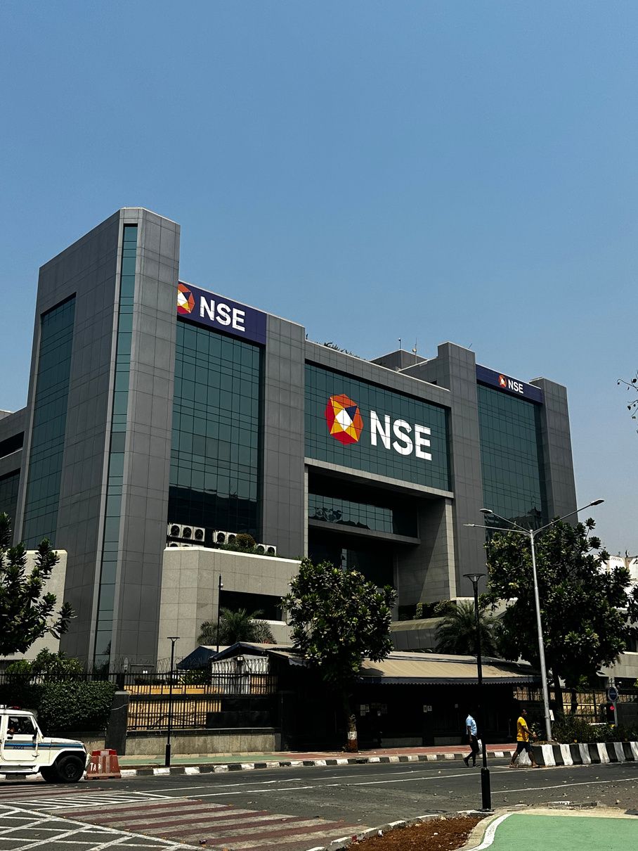 The NSE building in Mumbai during a student visit